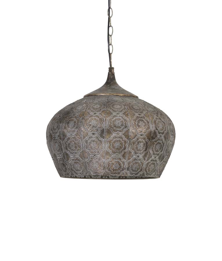 Hanglamp Emine L bruin goud Hanglamp Emine L bruin goud